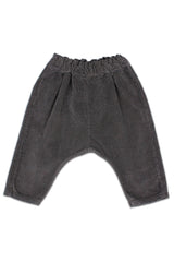 Pantalon bébé pour cadeau de naissance original - Buho - Pantalon Romance Corduroy Gris Anthracite en coton bio - Photo 1