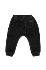 Pantalon bébé pour idée cadeaux de naissance original - Buho - Pantalon en Velours Gris Anthracite en coton bio - Photo 2