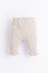 Pantalon bébé pour idée cadeaux de naissance original - Play Up - Pantalon Jersey avec Bouton de Coco Ecru en coton bio - Photo 2