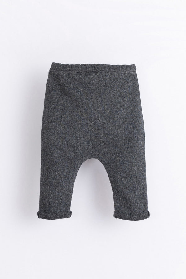 Pantalon bébé pour idée cadeaux de naissance original - Play Up - Pantalon Jersey Gris Anthracite en coton bio - Photo 2