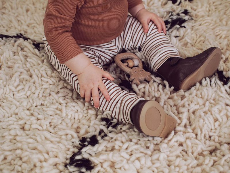 Pantalon bébé pour idée cadeaux de naissance original - Minabulle - Pantalon Alba Rayures Cannelle en coton bio - Photo 5