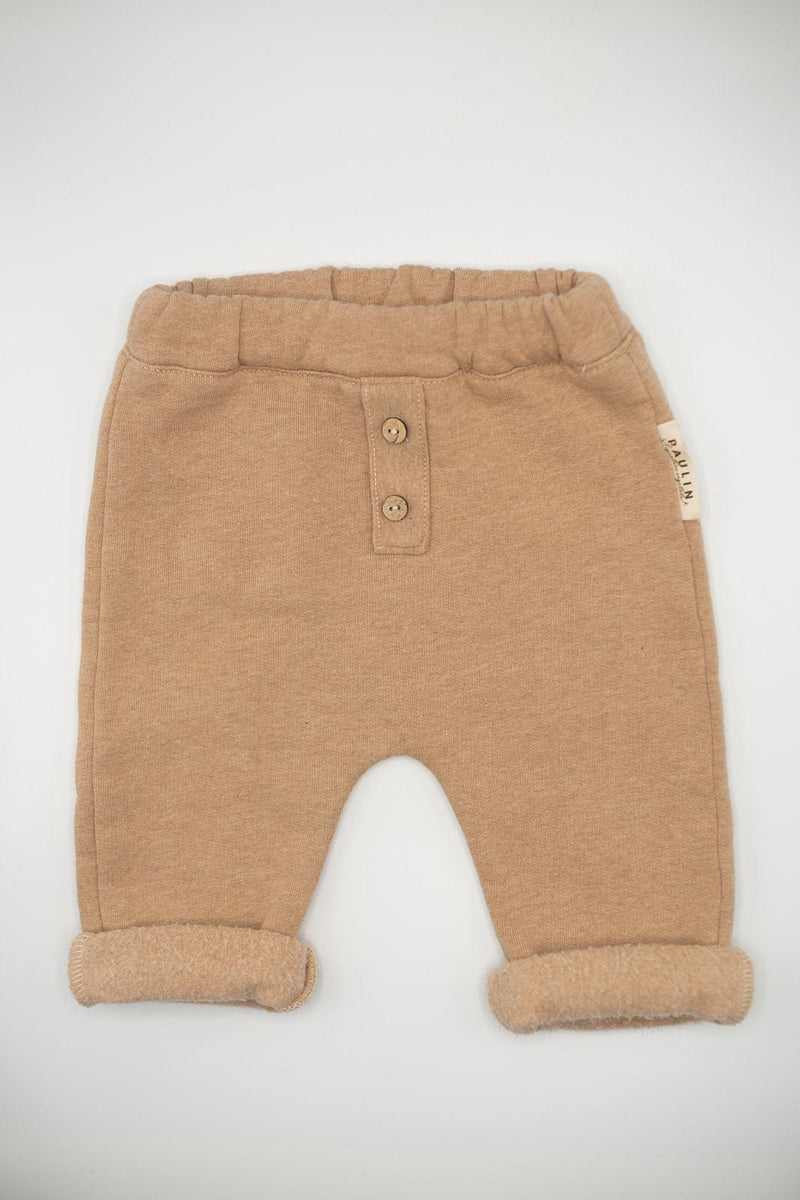 Pantalon bébé pour idée cadeaux de naissance original - Paulin - Pantalon Gabin Noisette en coton bio - Photo 6