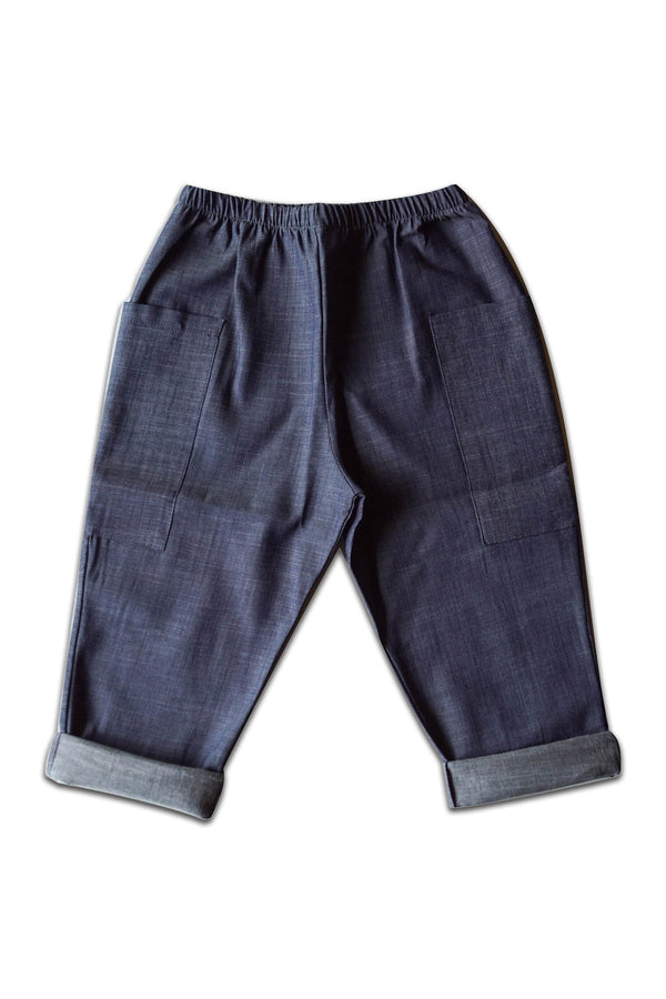 Pantalon bébé pour cadeau de naissance original - Minabulle - Pantalon Anatole Jeans en coton bio - Photo 1