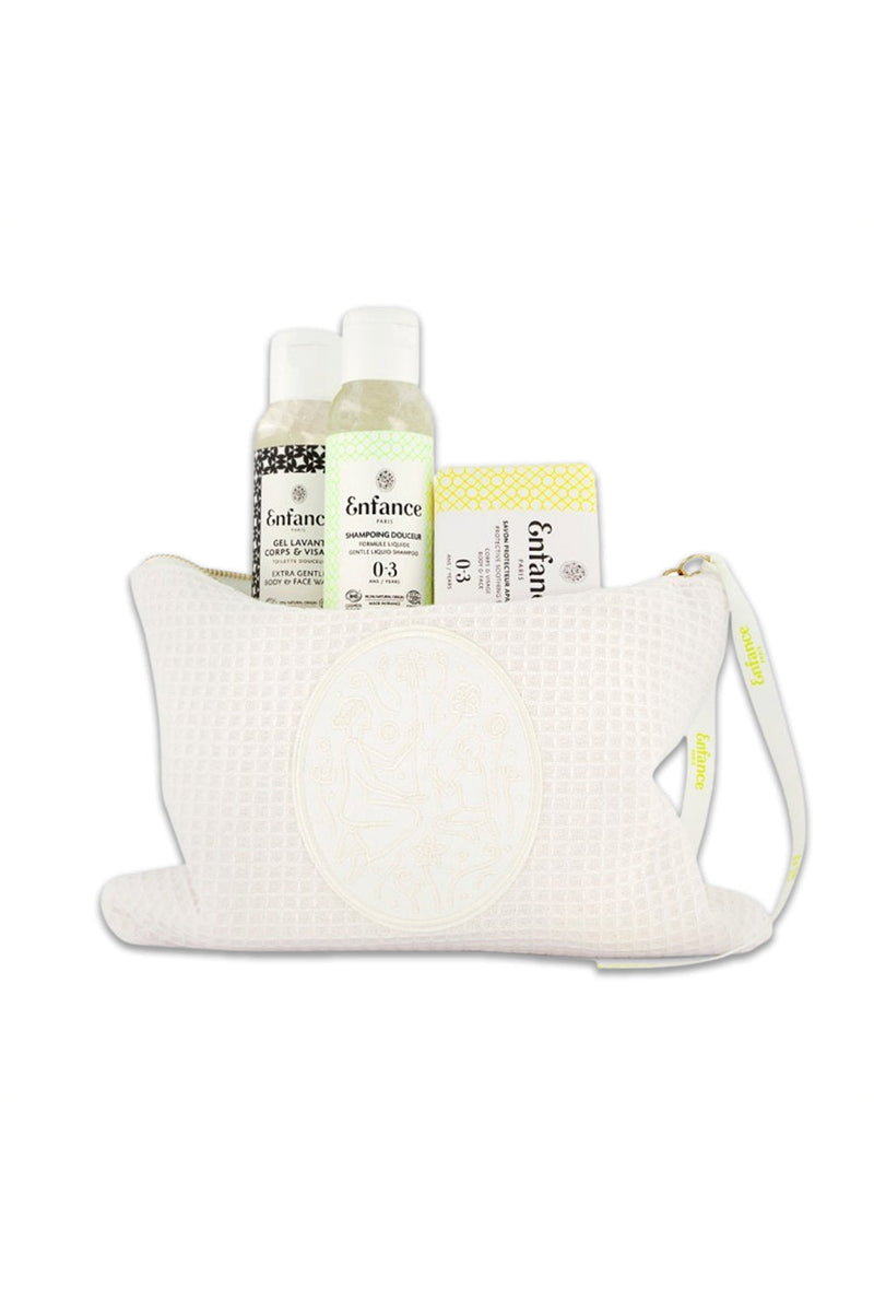 Cosmétique Bébé en Coton Bio -  Enfance Paris  -  Pochette Découverte Absolue 0-3 ans- Photo 1