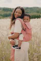 Porte-Bébé en Coton Bio Néobulle Mei Tai Evolu'bulle Acajou Rose