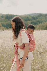 Porte-Bébé en Coton Bio Néobulle Mei Tai Evolu'bulle Acajou Rose