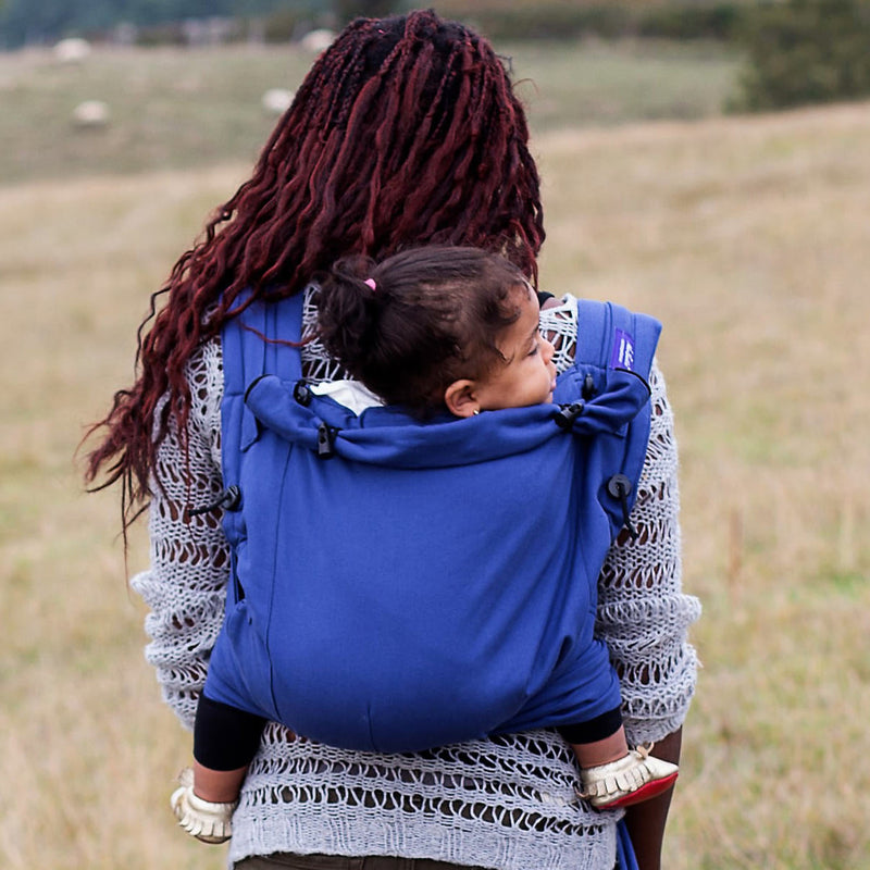 Porte-Bébé en Coton Bio Néobulle Evolu'bulle Encre Bleu