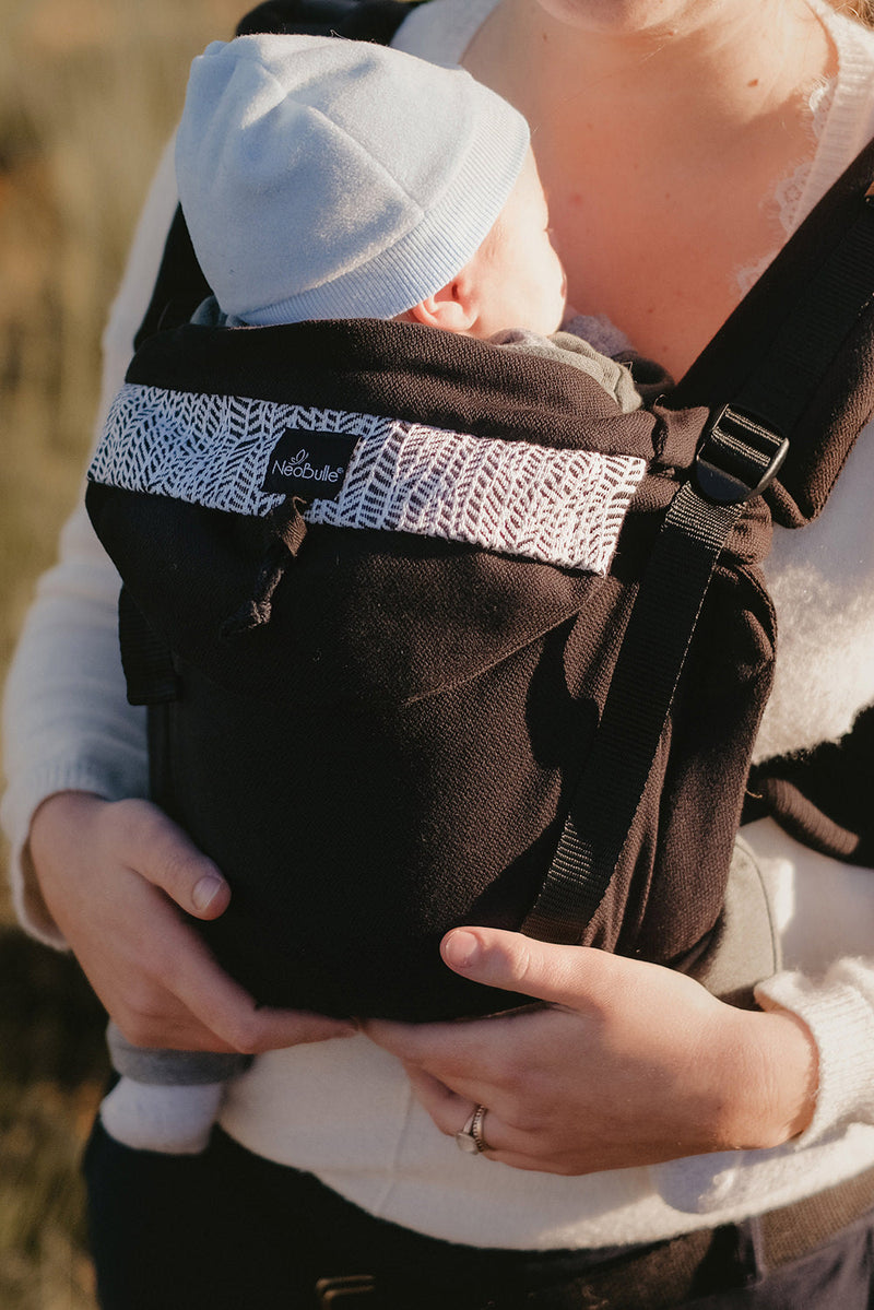 Néobulle Néo Mochila Porta Bebé de Algodón Orgánico Preformado (0-2 años) Ébano