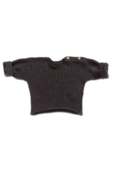 Chandail bébé pour cadeau de naissance original - Play Up - Pull Tricoté Noir en coton bio - Photo 1