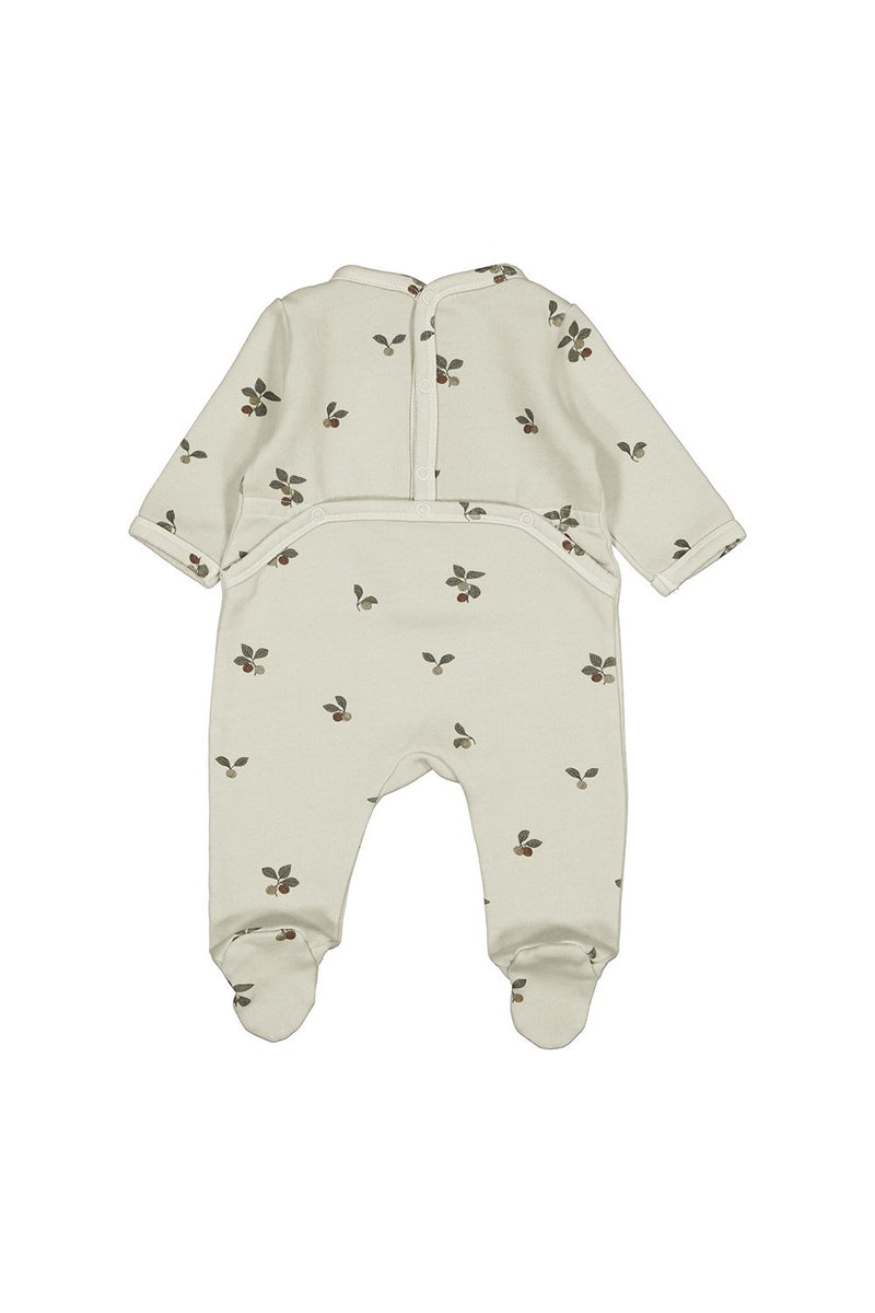 Pyjama bébé pour idée cadeaux de naissance original - Studio Bohème - Pyjama Chubby Petites Prunes Ecru en coton bio - Photo 3