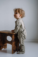 Pyjama bébé pour idée cadeaux de naissance original - Studio Bohème - Pyjama Chubby Petites Prunes Kaki en coton bio - Photo 4