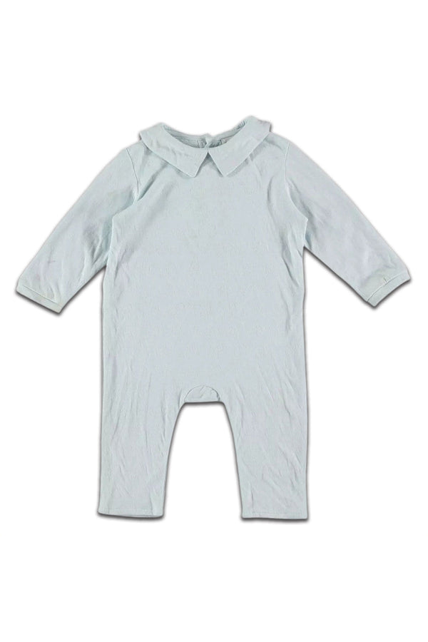 Pyjama bébé pour cadeau de naissance original - Risu Risu - Pyjama Senzo Myosotis Bleu en coton bio - Photo 1