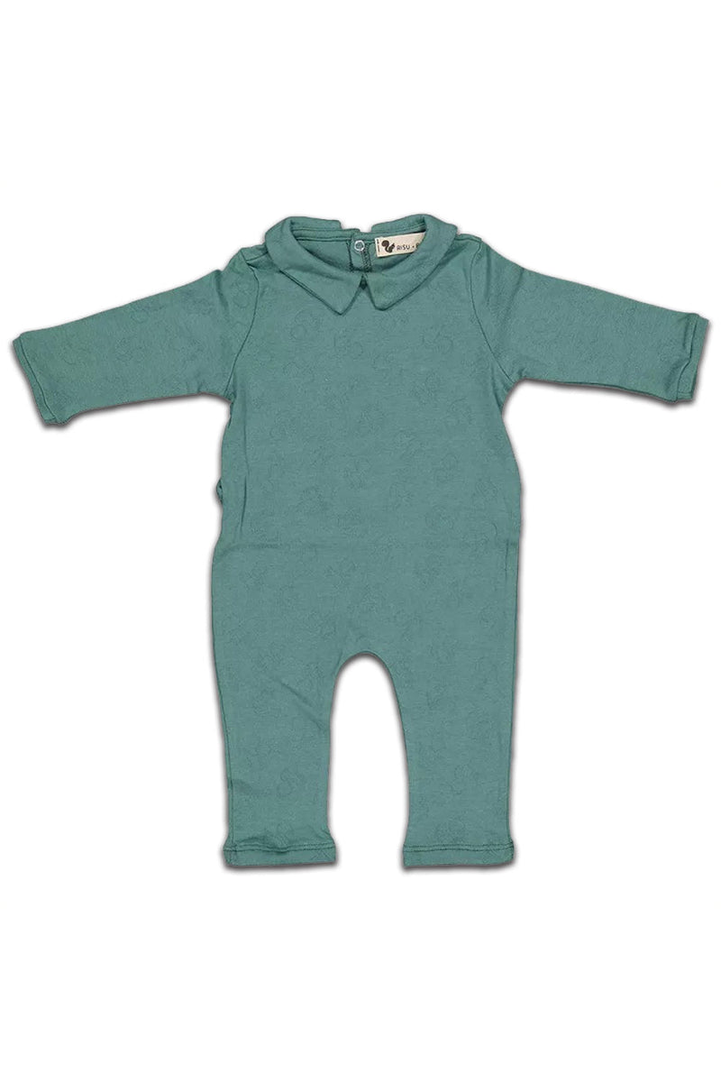 Pyjama bébé pour cadeau de naissance original - Risu Risu - Pyjama Thistle Senzo Vert en coton bio - Photo 1