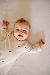 Pyjama bébé pour idée cadeaux de naissance original - Studio Bohème - Pyjama Chubby Artichauts Ecru en coton bio - Photo 4