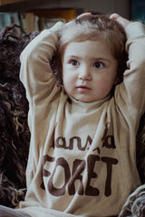 Robe-Sweat Bébé en Coton Bio -  Minabulle  -  Robe Sweat Juno Latte - Photo 2