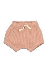 Short bébé pour cadeau de naissance original - Buho - Short Côtelé en Coton Bio Bois de Rose en coton bio - Photo 1