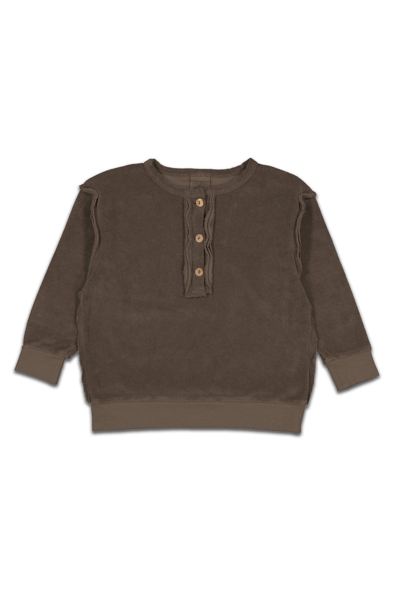 Sweat bébé pour cadeau de naissance original - Studio Bohème - Sweat-Shirt Big Jo Brownie en coton bio - Photo 1
