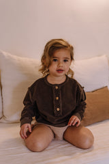 Sweat bébé pour idée cadeaux de naissance original - Studio Bohème - Sweat-Shirt Big Jo Brownie en coton bio - Photo 2