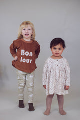 Sweat bébé pour idée cadeaux de naissance original - Minabulle - Sweat Jude Bonjour Cannelle en coton bio - Photo 4