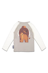 T-Shirt ML bébé pour idée cadeaux de naissance original - Coq en Pâte - T-Shirt Mammouth Gris en coton bio - Photo 2