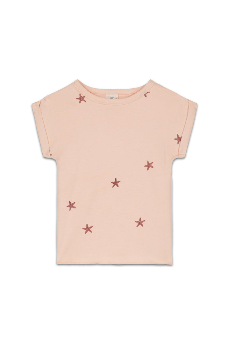 T-Shirt en Coton Bio Bama Etoile de Mer Rose