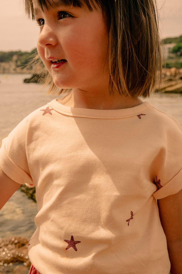 Camiseta Bama Starfish de algodón orgánico Rosa