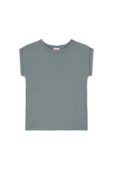 T-Shirt en Coton Bio Bama Bleu Gris