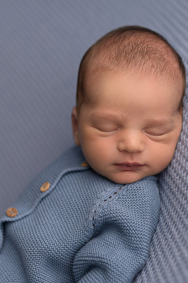 Tenue de Naissance bébé pour idée cadeaux de naissance original - Micu Micu - Tenue de Naissance en Coton Bio Bleue en coton bio - Photo 2