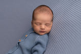 Tenue de Naissance bébé pour idée cadeaux de naissance original - Micu Micu - Tenue de Naissance en Coton Bio Bleue en coton bio - Photo 5