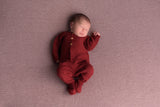 Tenue de Naissance bébé pour idée cadeaux de naissance original - Micu Micu - Tenue de Naissance en Coton Bio Bordeaux en coton bio - Photo 5