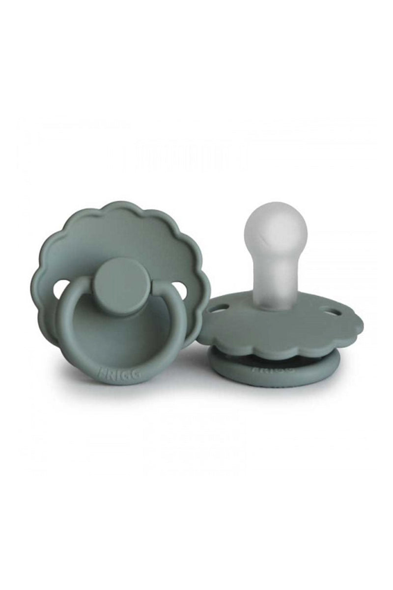 Tétine en Silicone Naturel Frigg Daisy Lily Pad Gris Foncé