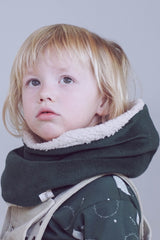 Snood bébé pour idée cadeaux de naissance original - Minabulle - Snood Tao Vert Sapin en coton bio - Photo 2
