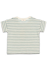 T-Shirt MC bébé pour idée cadeaux de naissance original - Buho - T-Shirt à Rayures avec Motif Glace Vert Clair en coton bio - Photo 2